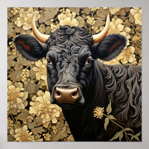 Poster Garden Cow