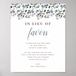 Poster Garden Crest Caridade da Dádiva de Casamento Azu