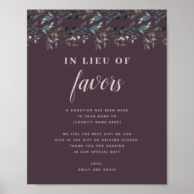 Poster Garden Crest | Caridade da Dádiva de Casamento Rox (Frente)