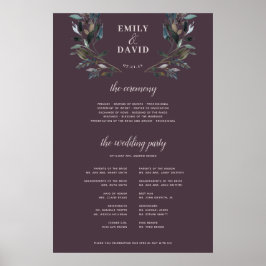 Poster Garden Crest | Mauve Purple Ceremony Sign