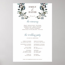 Poster Garden Crest | White Floral Ceremony Sinal