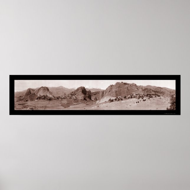 Poster Garden of Gods CO Foto 1913 (Frente)
