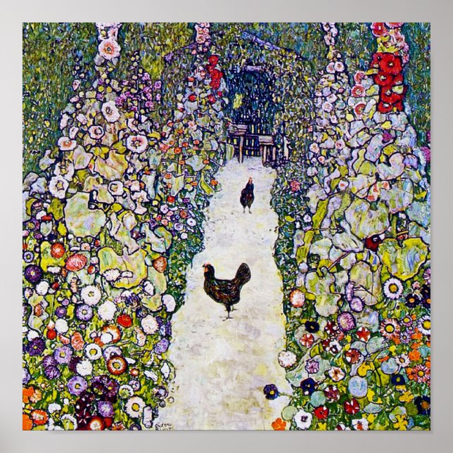 Poster Garden Path with Chickens, Gustav Klimt (Frente)