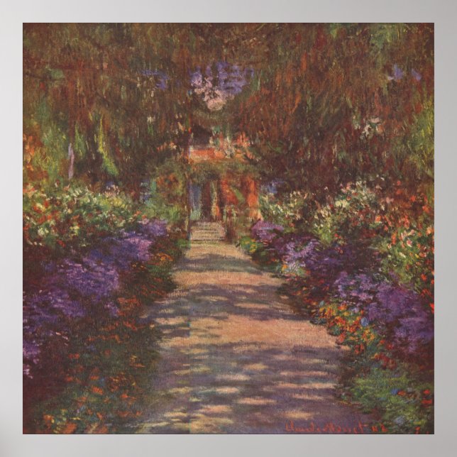 Poster Garden Way - Claude Monet - c1902 (Frente)