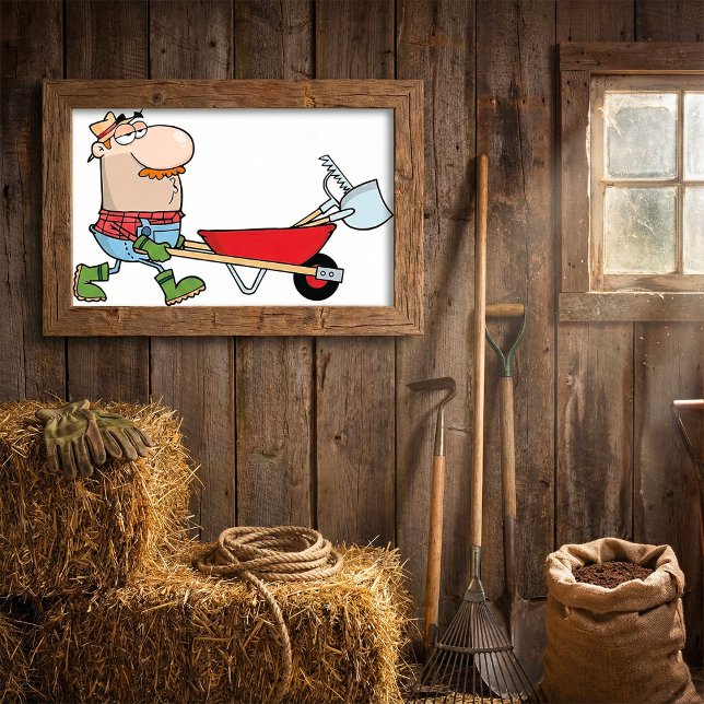 Poster Gardener And A Wheelbarrow (Criador carregado)