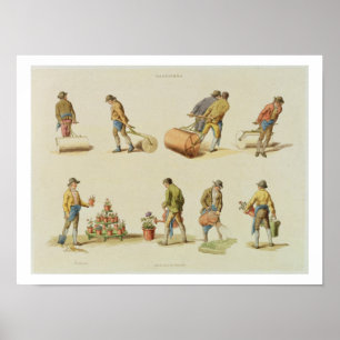 Poster Gardeners, vol.2, plate 97, from 'Microcosm', prin