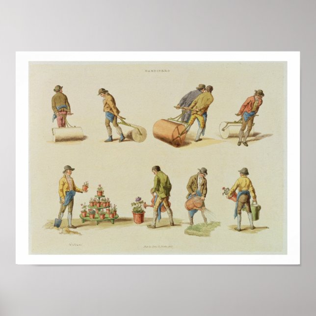 Poster Gardeners, vol.2, plate 97, from 'Microcosm', prin (Frente)