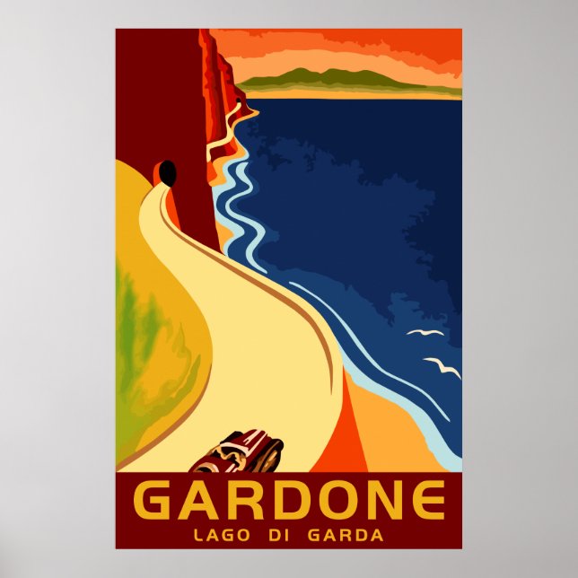 Poster Gardone Lake Garda (Frente)