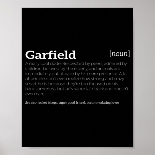 Poster Garfield é um Cara Legal  Elogio Divertido  (Frente)