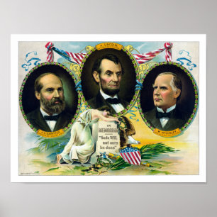 Poster Garfield, Lincoln e McKinley - Em Memoriam