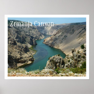 Poster Garganta de Zrmanja, Dalmácia, Croatia