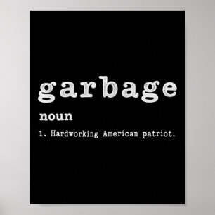Poster Garge Substantivo Americano Trabalhador Apoiador T