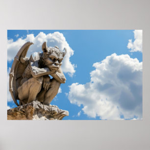 Poster Gargoyle e Nuvens