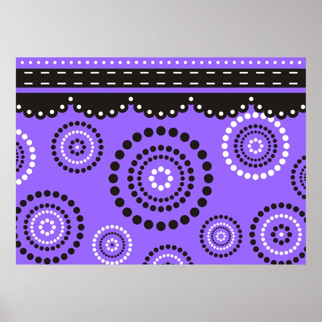 Poster Garland ARTdeco preto branco + sua cor de fundo (Frente)