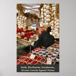 Pôster Garlic, Blackberries, Strawberries...