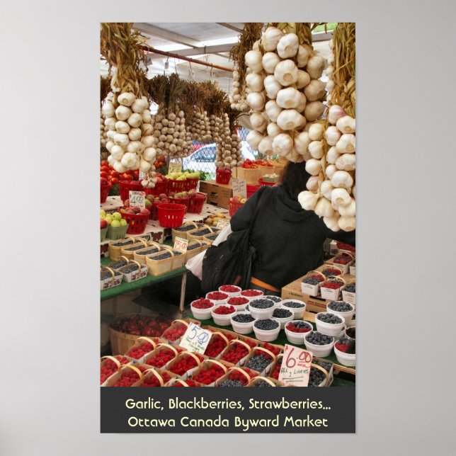 Pôster Garlic, Blackberries, Strawberries... (Frente)