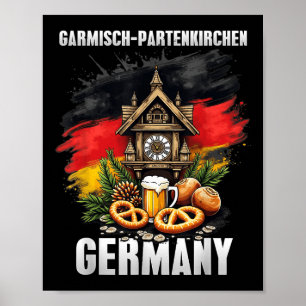 Poster Garmisch partenkirchen Alemanha Viagem Souvenir