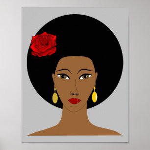 Poster Garota Afro