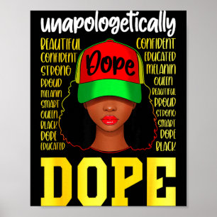 Poster Garota Afro Sem Desculpas Mulheres Boné História N