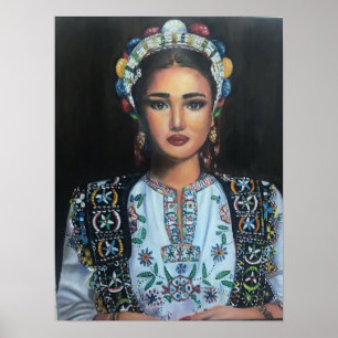 Poster Garota Albanesa Tradicional