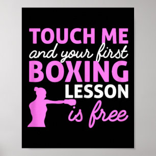 Poster Garota Boxing Me Toca E Sua Primeira Lição Boxing