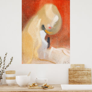 Poster Garota com cabelo loiro por Helene Schjerfbeck