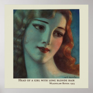 Poster Garota com Cabelo Longo e Loiro por Wladyslaw Bend