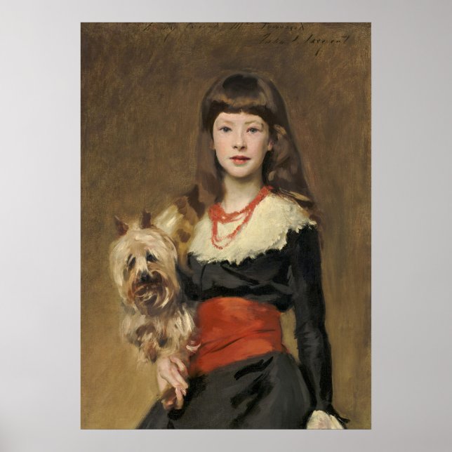 Poster Garota com Cachorro de Sargent Beatrice Townsend R (Frente)