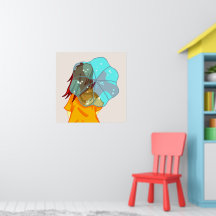 Garota com guarda-chuva no Desenho da Chuva Venta