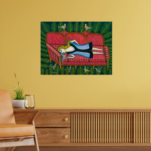 Poster Garota com Pombos Morris Hirshfield