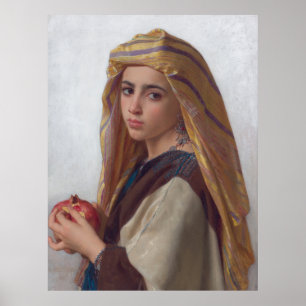 Poster Garota Com Pomegranato William-Adolphe Bouguereau