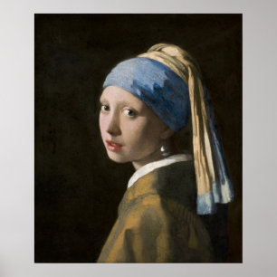 Poster Garota com um brinco de pérolas - Vermeer