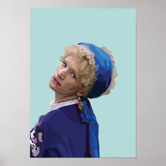 Poster Garota Com Um Papagaio