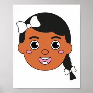 Poster Garota Corajosa Mês da História Negra Mulheres Afr