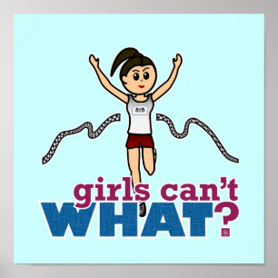 Poster Garota correndo em vermelho