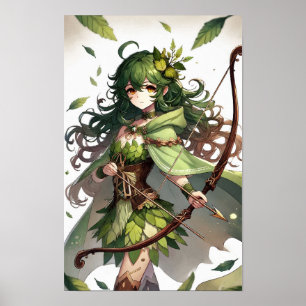 Poster garota de anime de rua