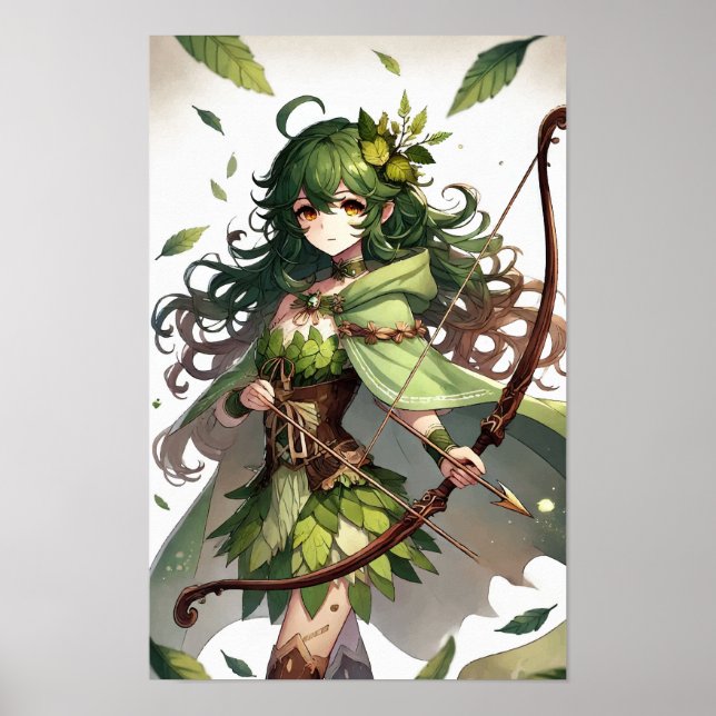 Poster garota de anime de rua (Frente)
