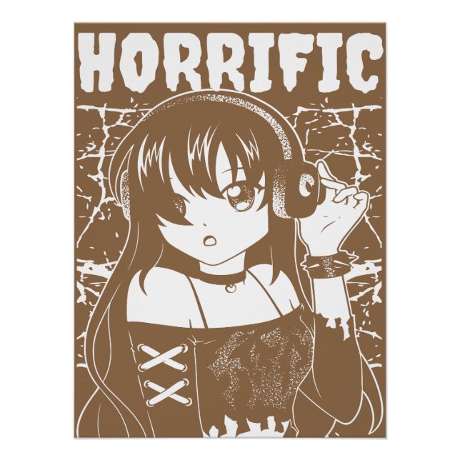 Pôster Garota de anime fofa  (Frente)