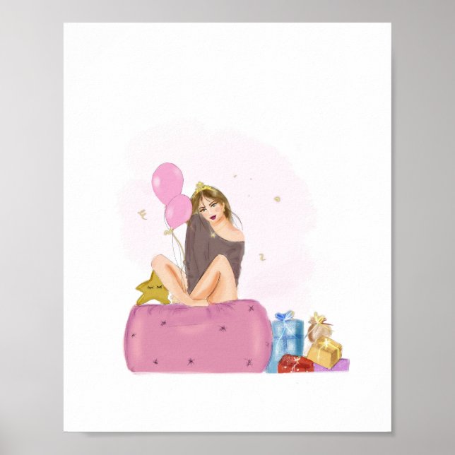 Poster garota de aniversário (Frente)