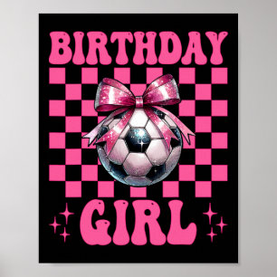 Poster Garota de Aniversário Jogadora de Futebol Mãe de J