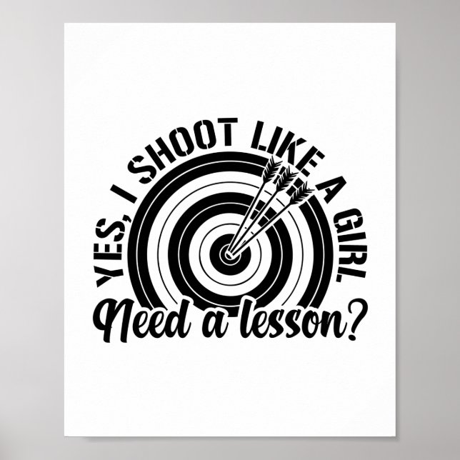 Poster Garota de Arqueação | Archers Sport Gift Idea (Frente)