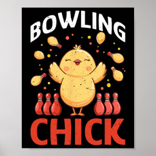 Poster Garota de Boliche Piadas de Boliche Engraçadas