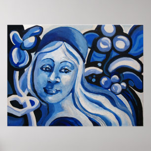 Poster Garota de chapéu azul