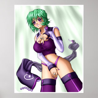 Pôster Garota de Cobrir de Anime