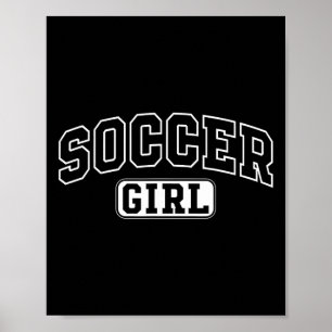 Poster Garota de Futebol Engraçado Letreiro Atlético Filh