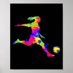 Poster Garota de Futebol Mulheres Juventude 