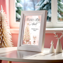 Poster Garota de inverno Bebês são doces para fazer um tr