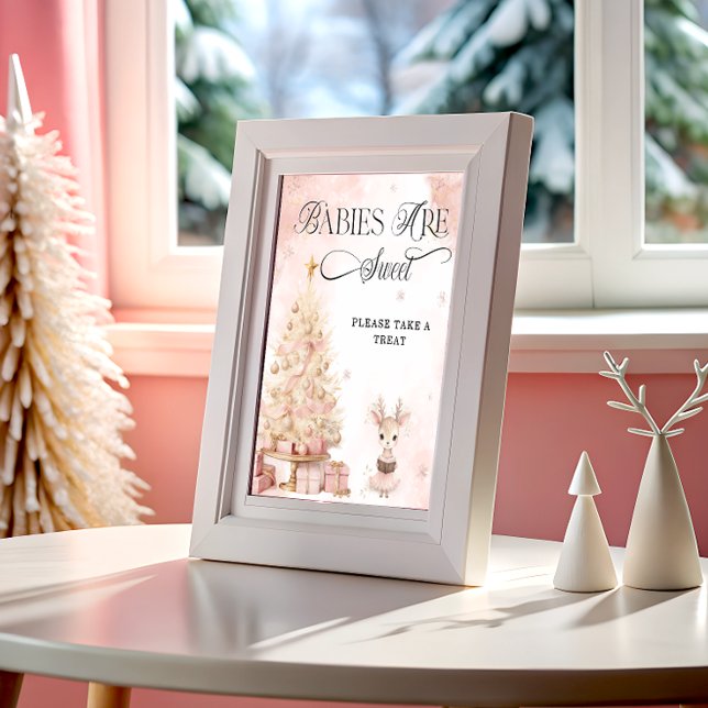 Poster Garota de inverno Bebês são doces para fazer um tr (Criador carregado)