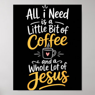 Poster Garota de Jesus Café Fé Cristã Mulheres Crentes