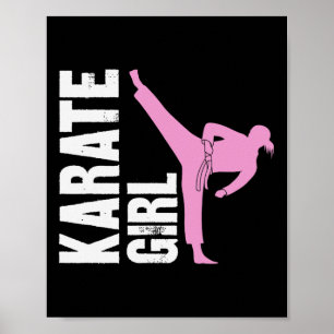 Poster Garota de Karate Artes Marciais Garotas Autodefesa